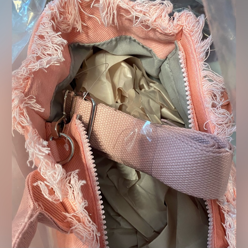 Wildfox Pink Distressed Patchwork Tote Bag- New with Tags. - Picture 7 of 7